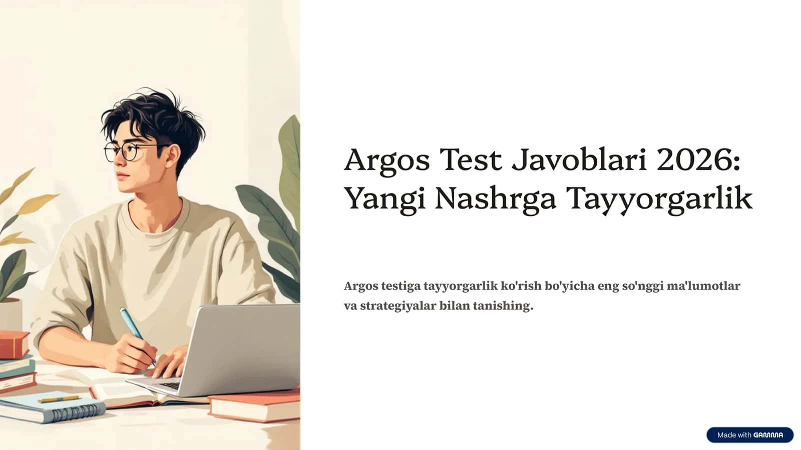Argos Test Javoblari 2026: Yangi Nashrga Tayyorgarlik 1