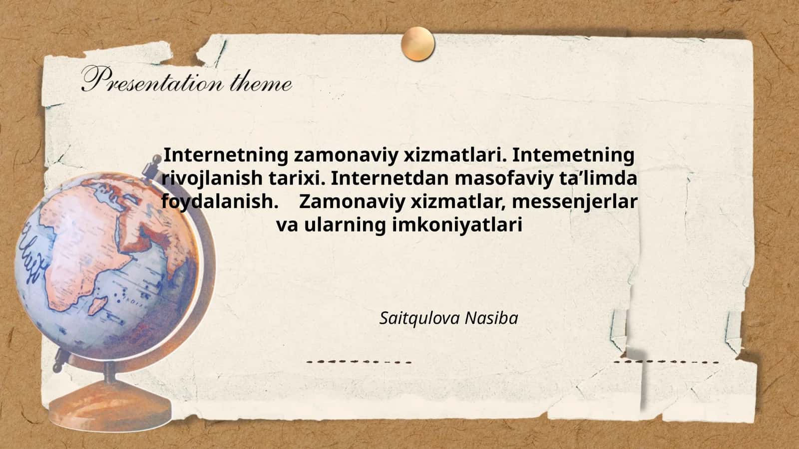 Internetning zamonaviy xizmatlari 1