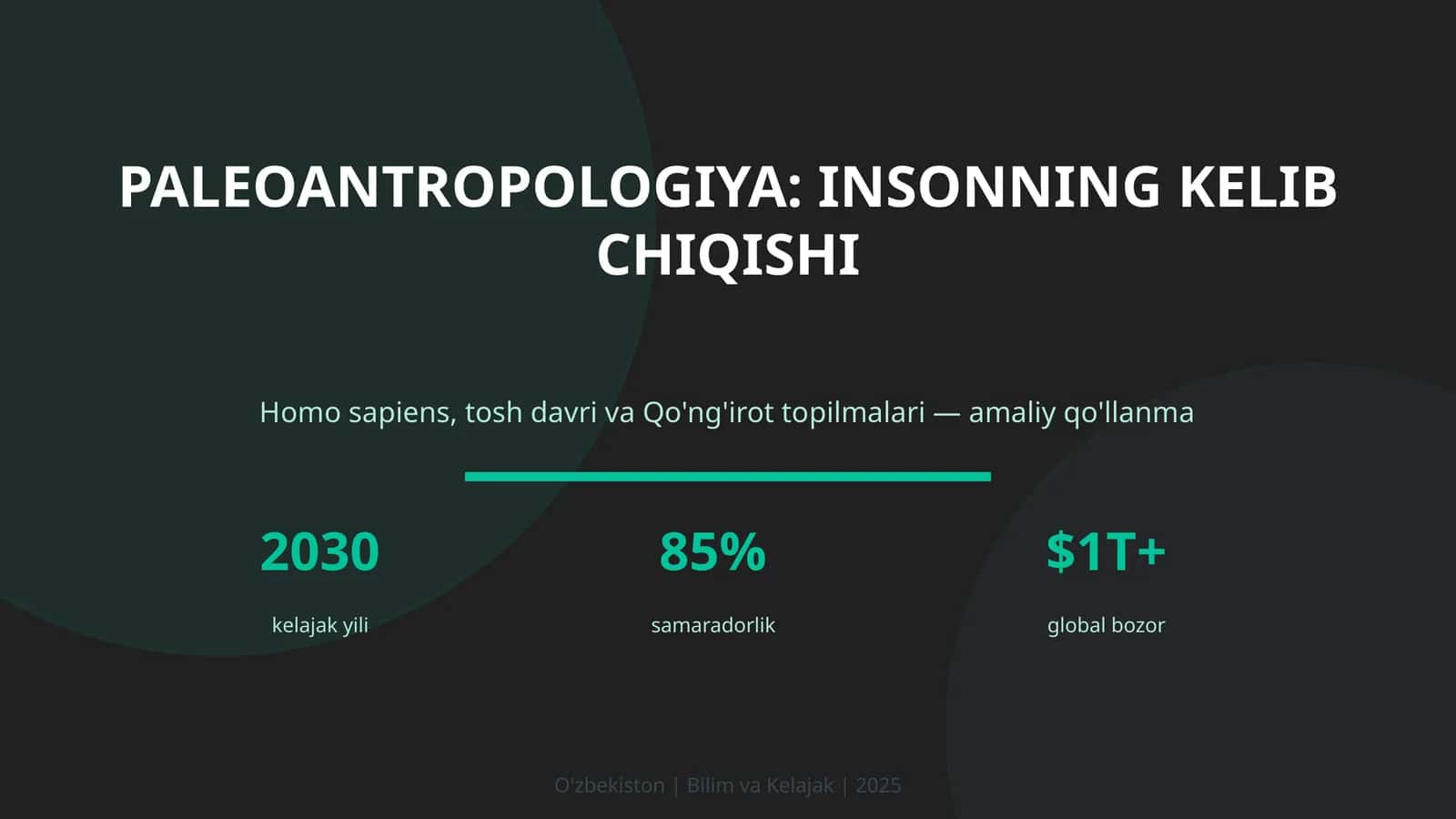 Paleoantropologiya: insonning kelib chiqishi 1