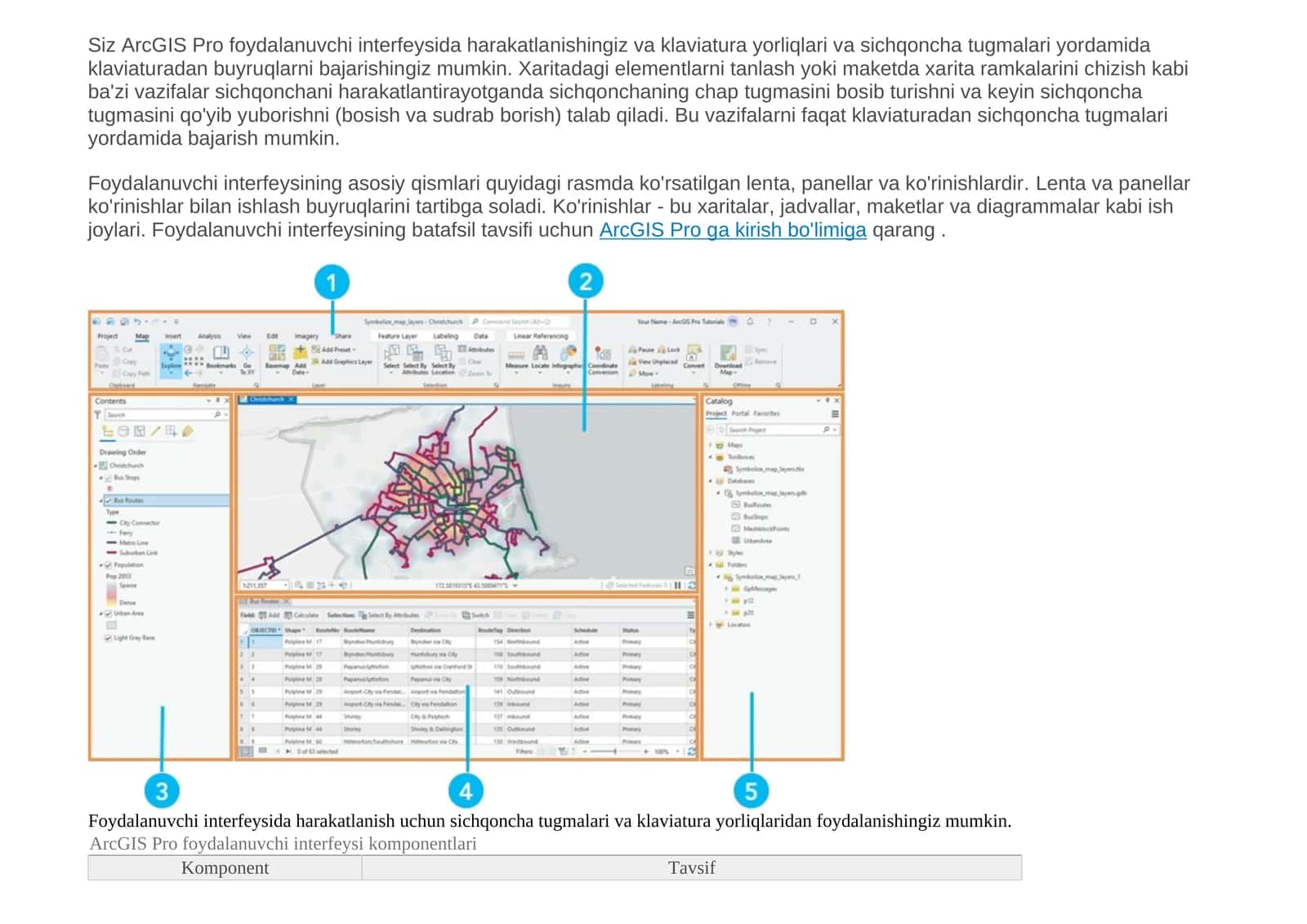 ArcGIS Pro foydalanuvchi interfeysi 1