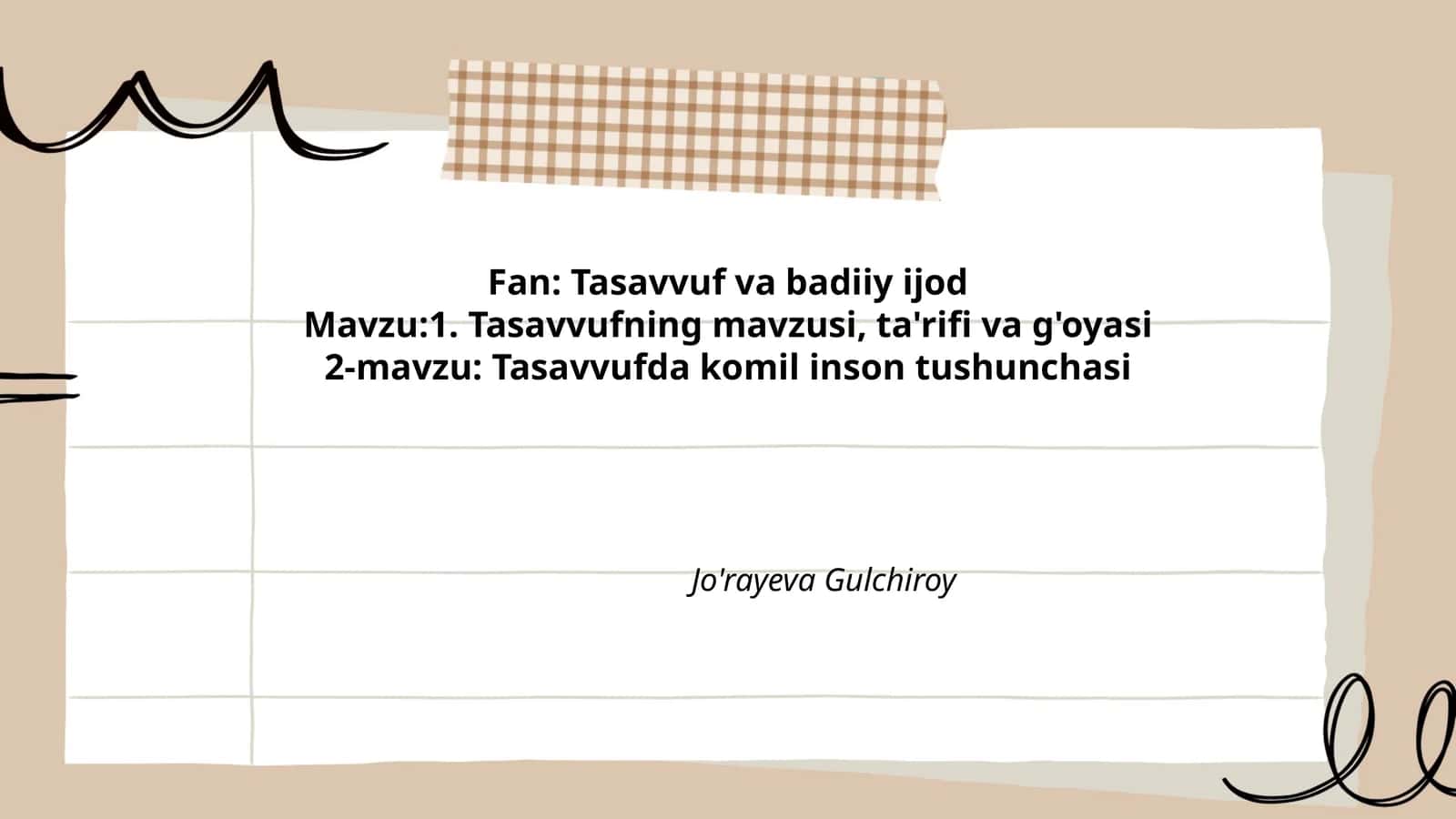 Tasavvuf va badiiy ijod 1