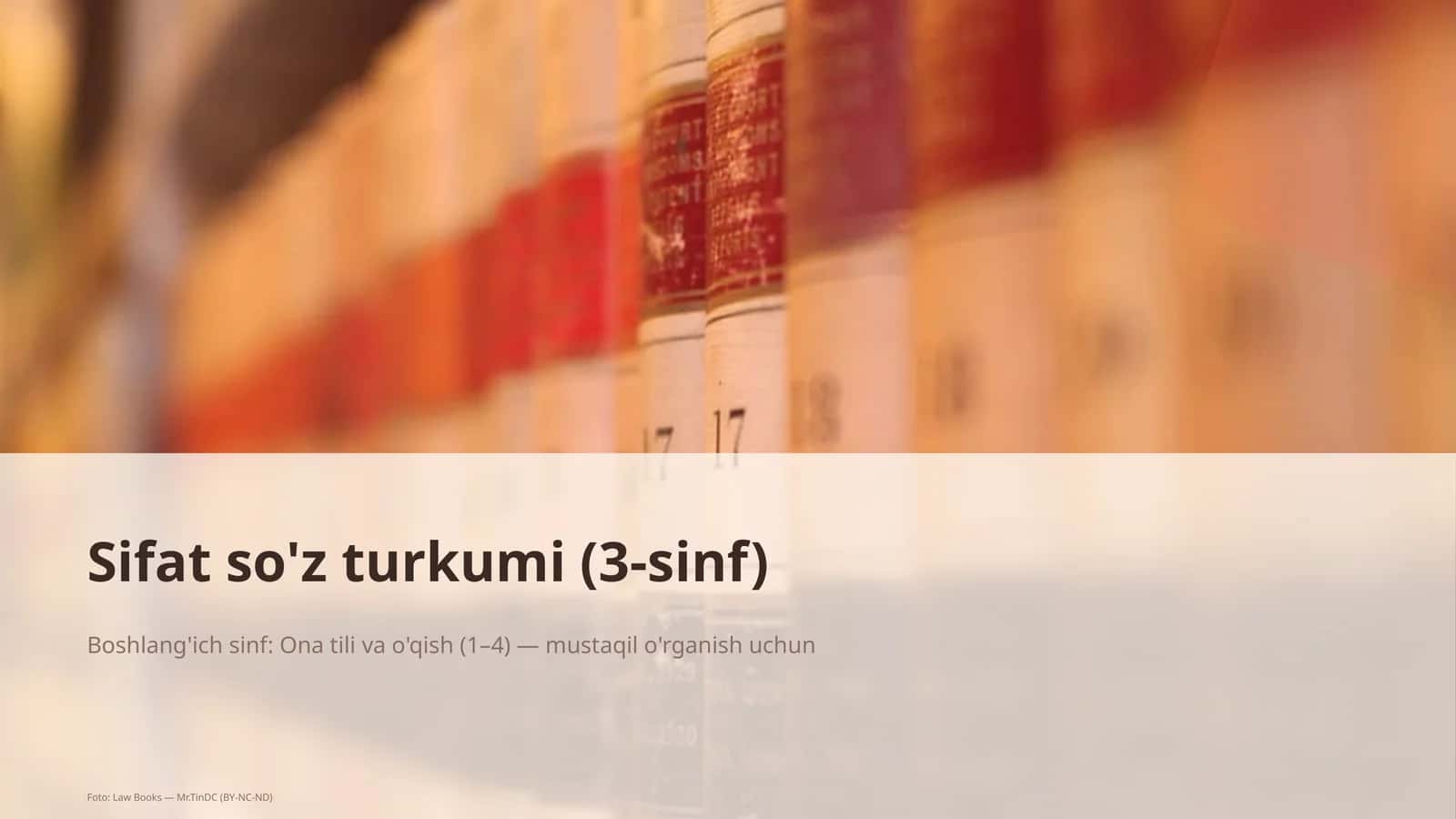 Sifat so'z turkumi (3-sinf) 1
