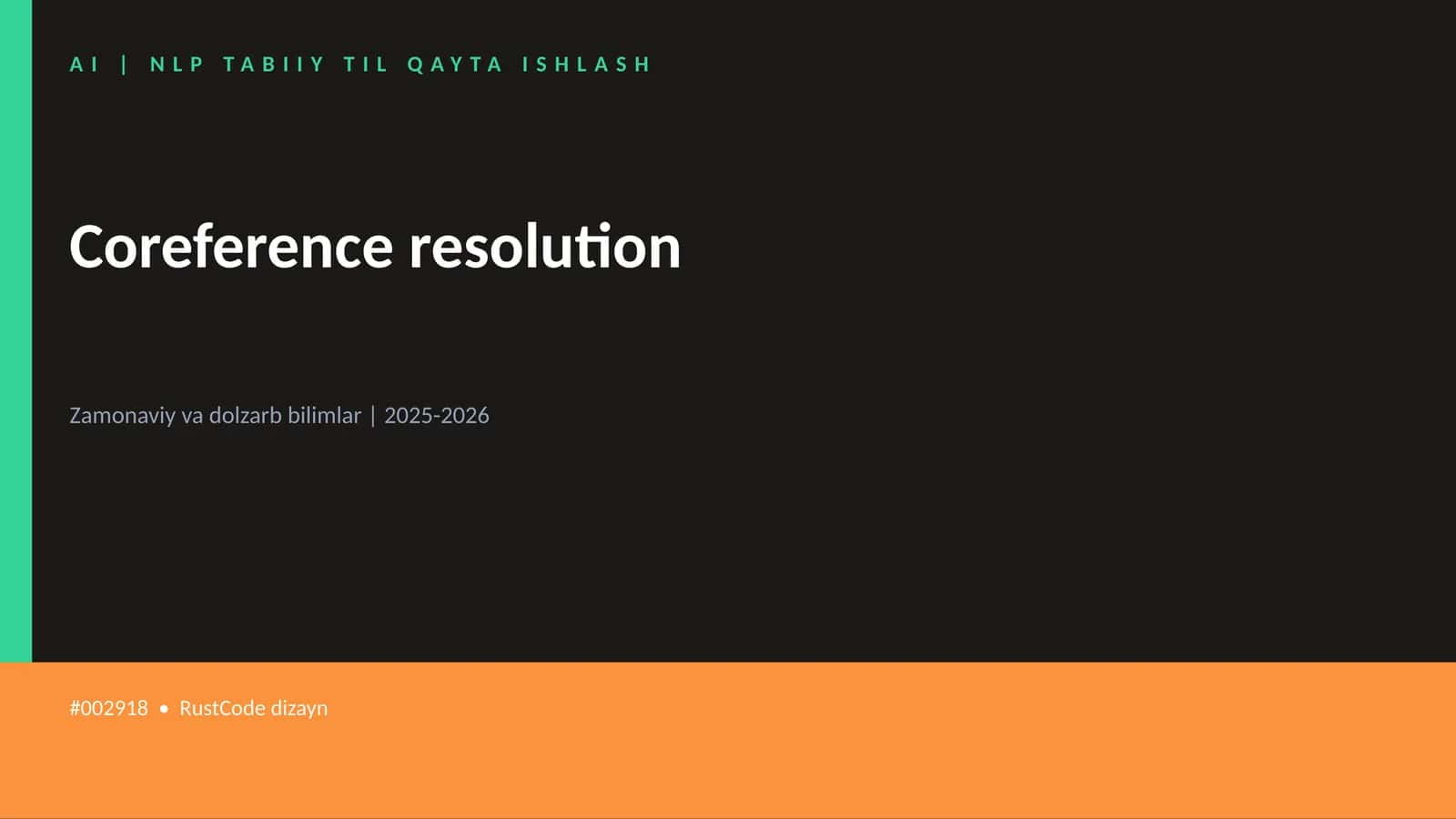 Coreference resolution 1
