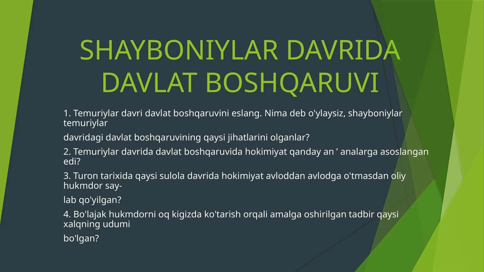 shayboniylar davri davlat boshqaruvi 1