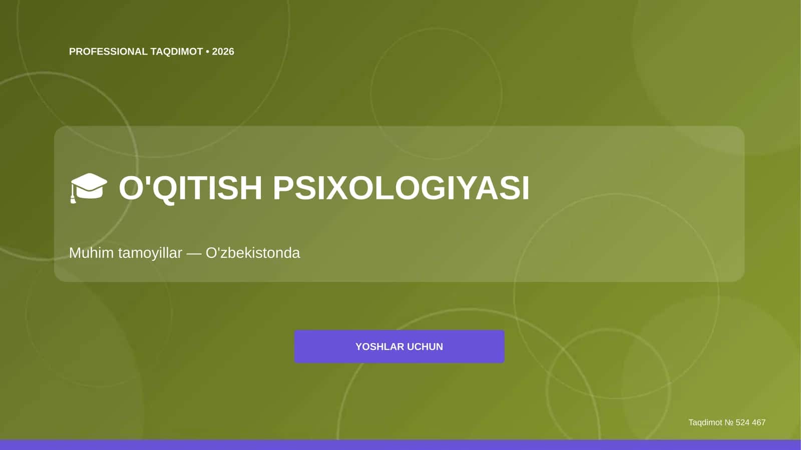 O'QITISH PSIXOLOGIYASI 1