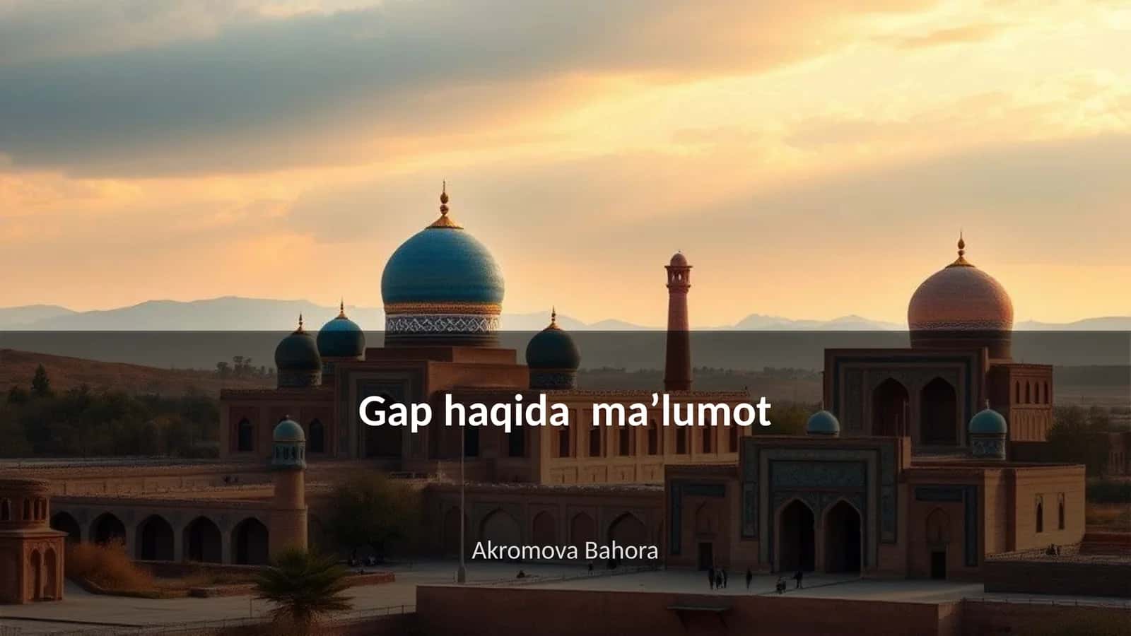 Gap haqida maʼlumot 1
