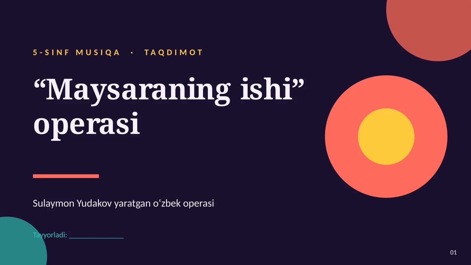 Maysaraning ishi operasi 1