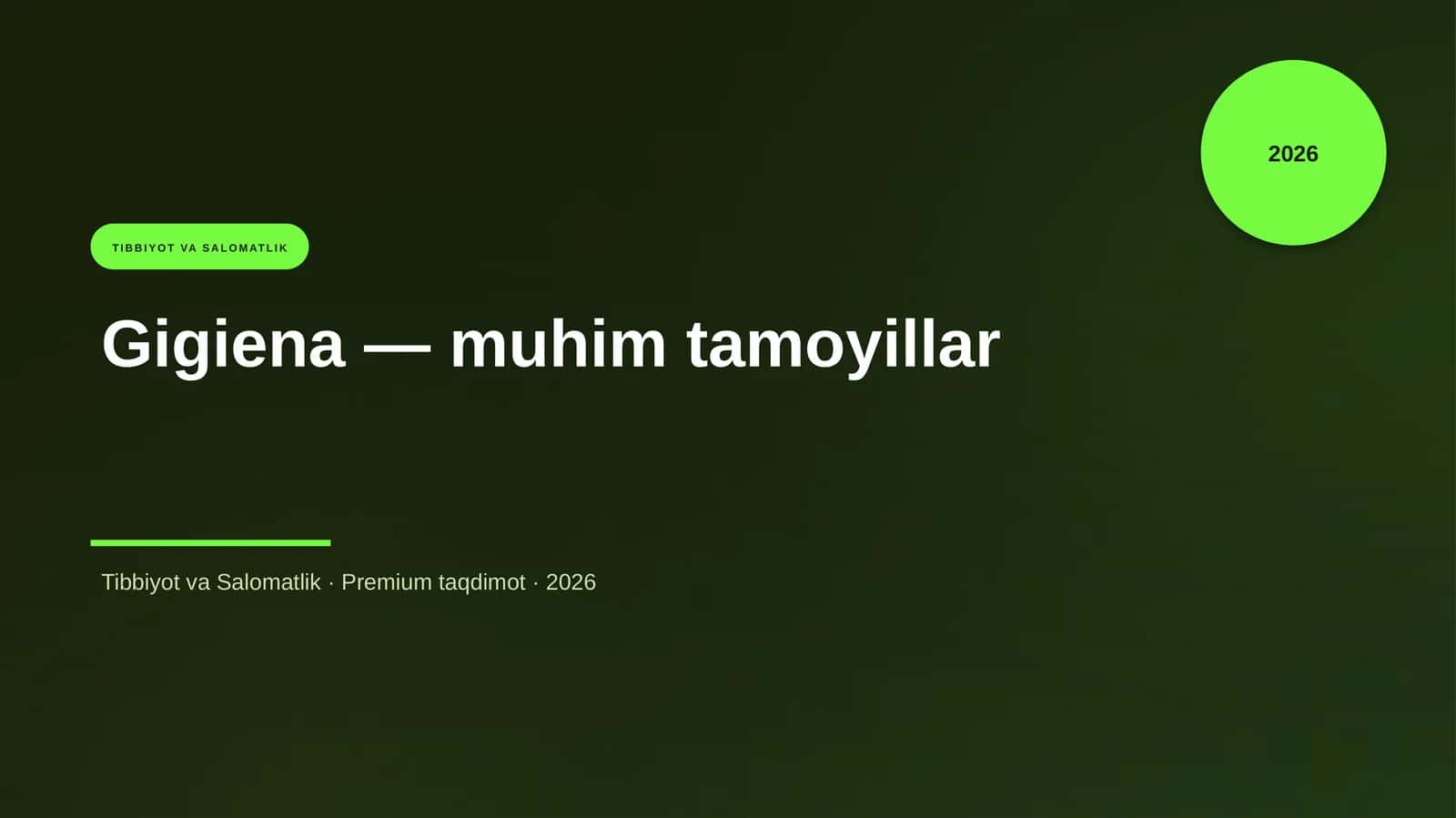 Gigiena — muhim tamoyillar 1