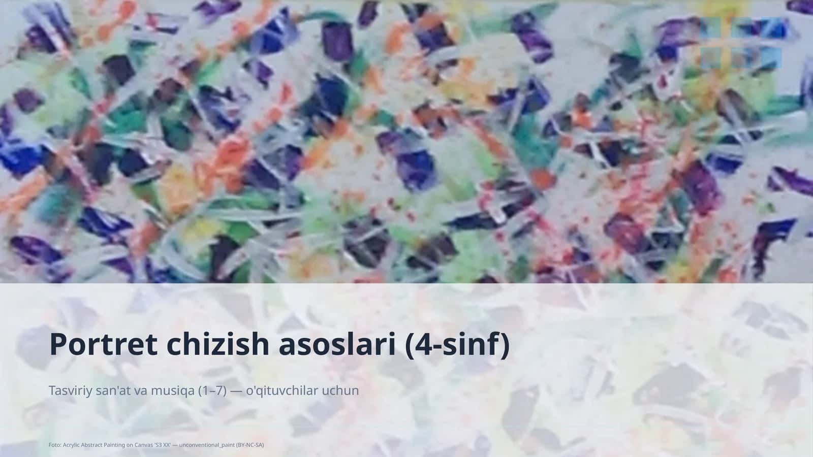 Portret chizish asoslari (4-sinf) 1