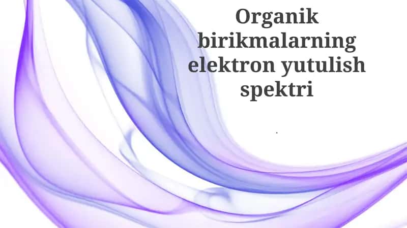 Elektron o'tishlarning turlari 1