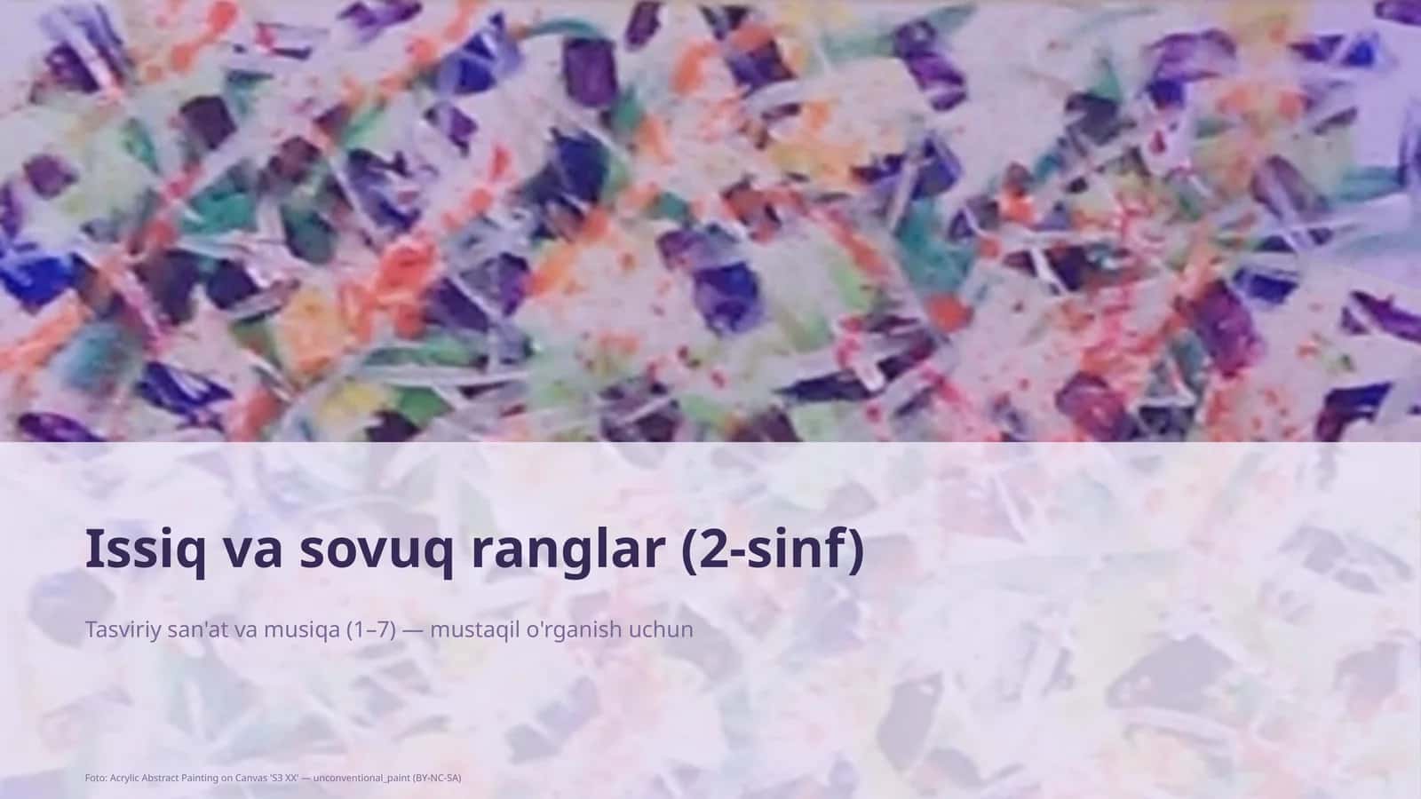 Issiq va sovuq ranglar (2-sinf) 1