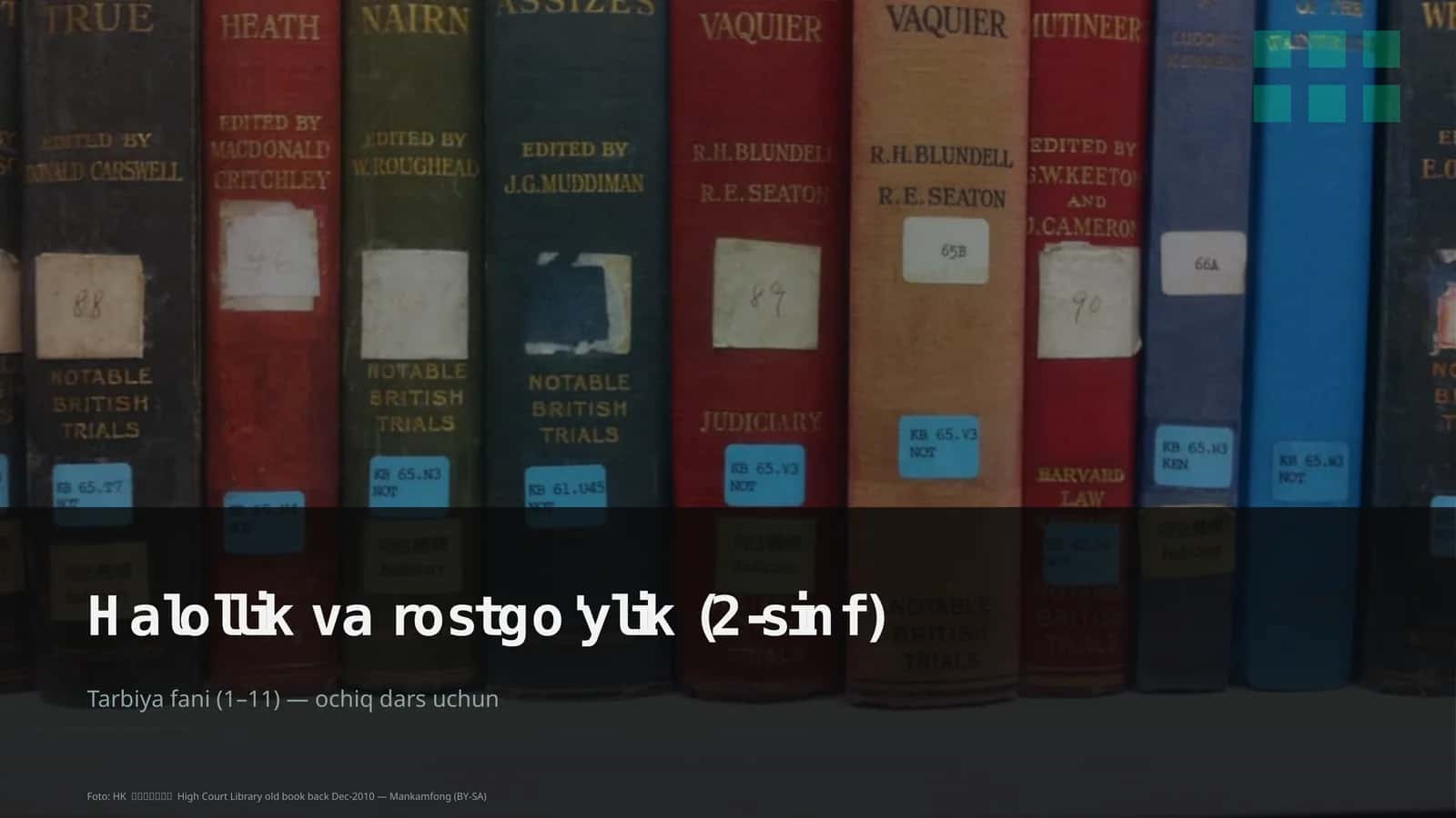 Halollik va rostgo'ylik (2-sinf) 1