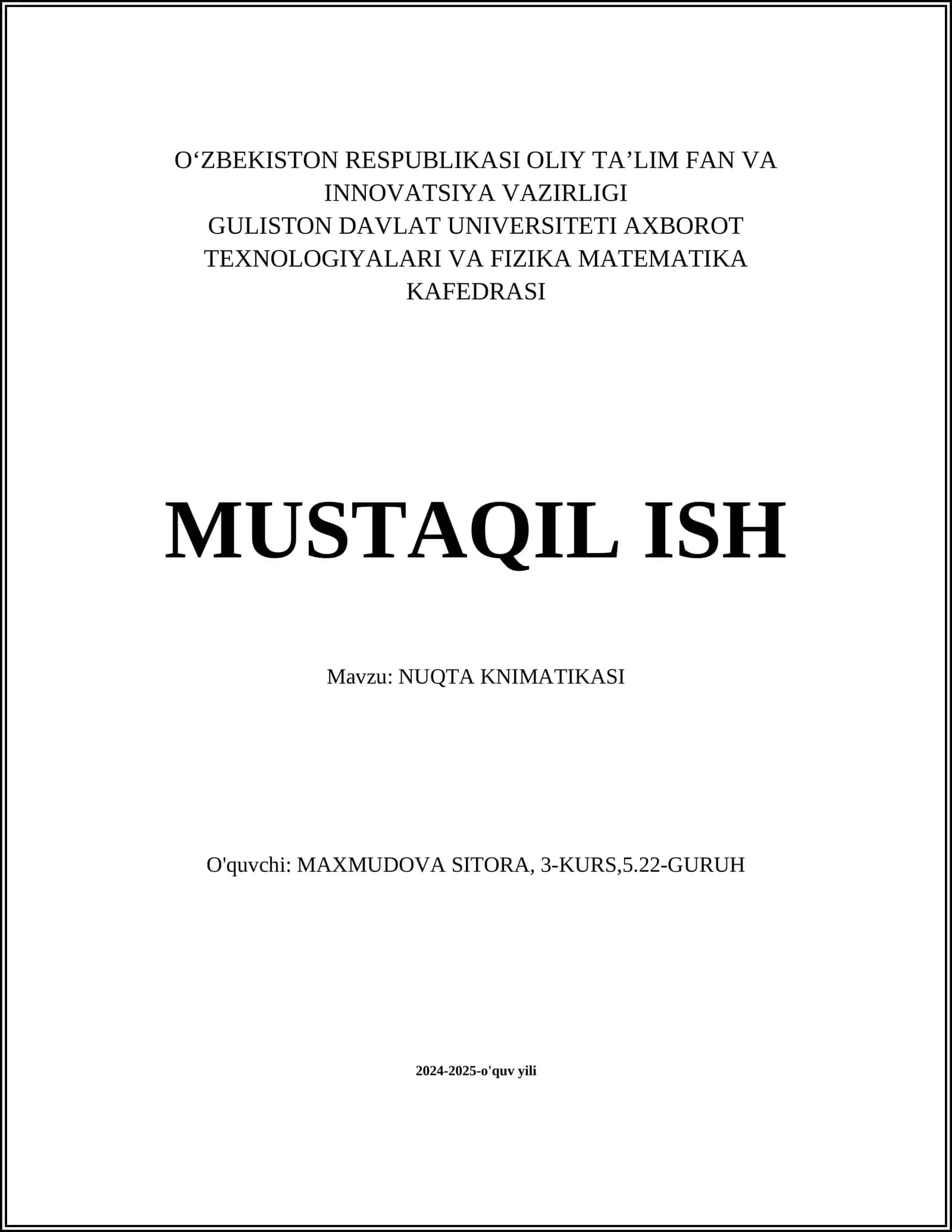 NUQTA KNIMATIKASI 1