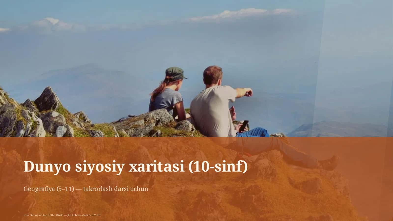 Dunyo siyosiy xaritasi (10-sinf) 1