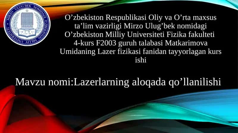 Lazer fizikasi 1
