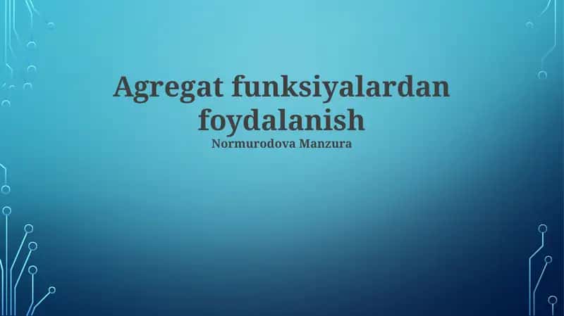 MAX funksiyasi 1