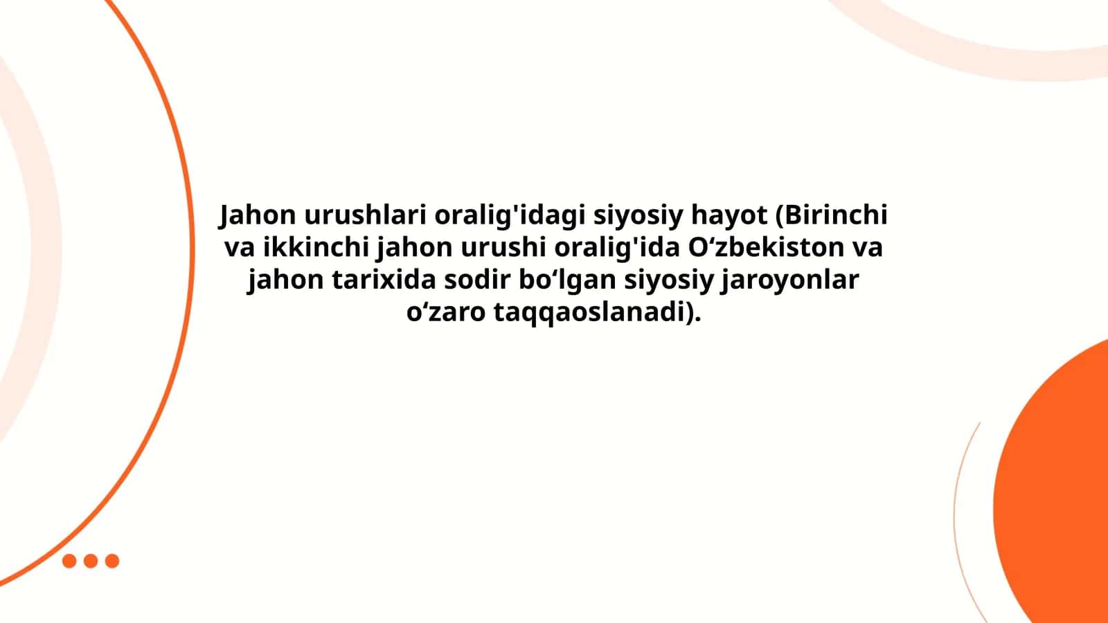 Jahon urushlari oralig'idagi siyosiy hayot 1
