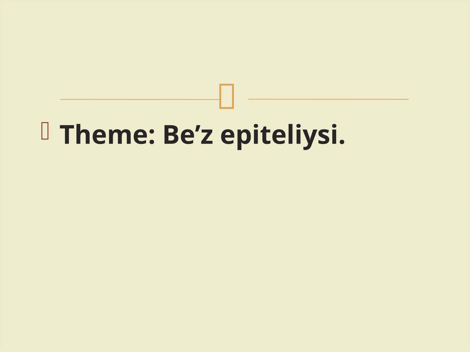 Be’zepiteliysi 1