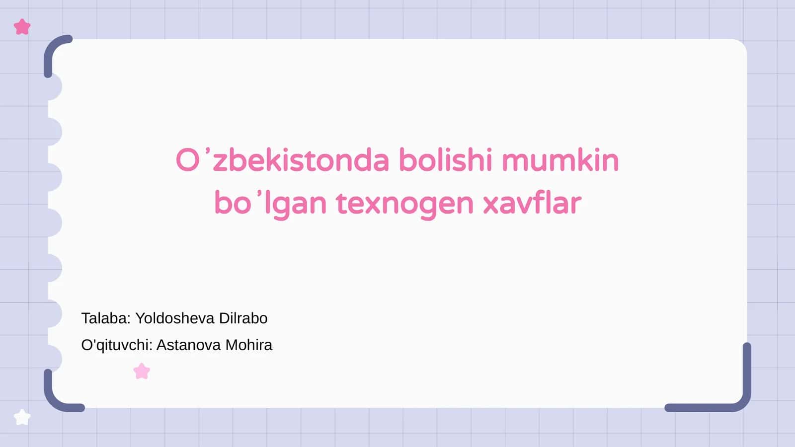 Texnogen xavflarning umumiy tushunchasi 1