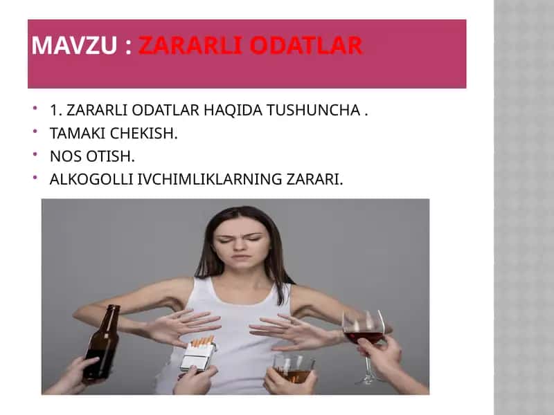ZARARLI ODATLAR 1