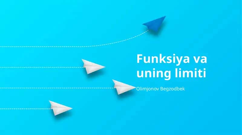 Funksiya va uning limiti 1