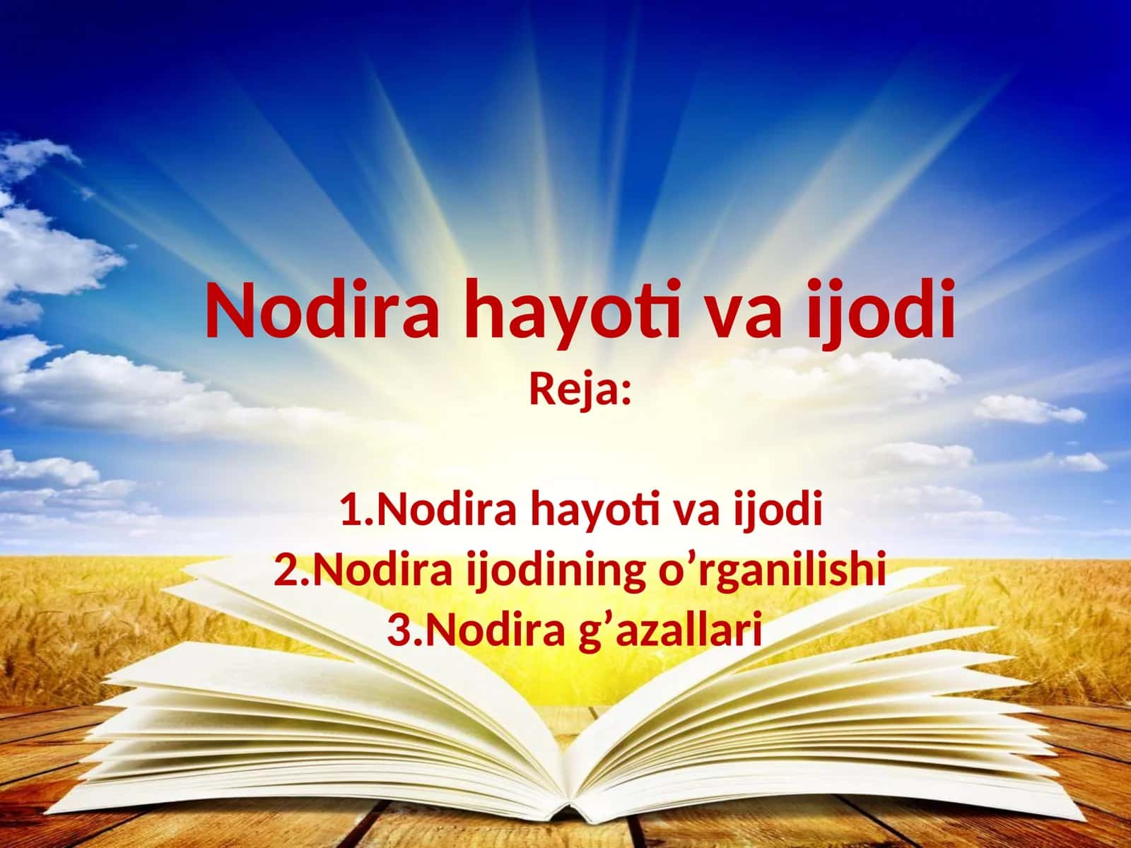 Nodira hayoti va ijodi 1
