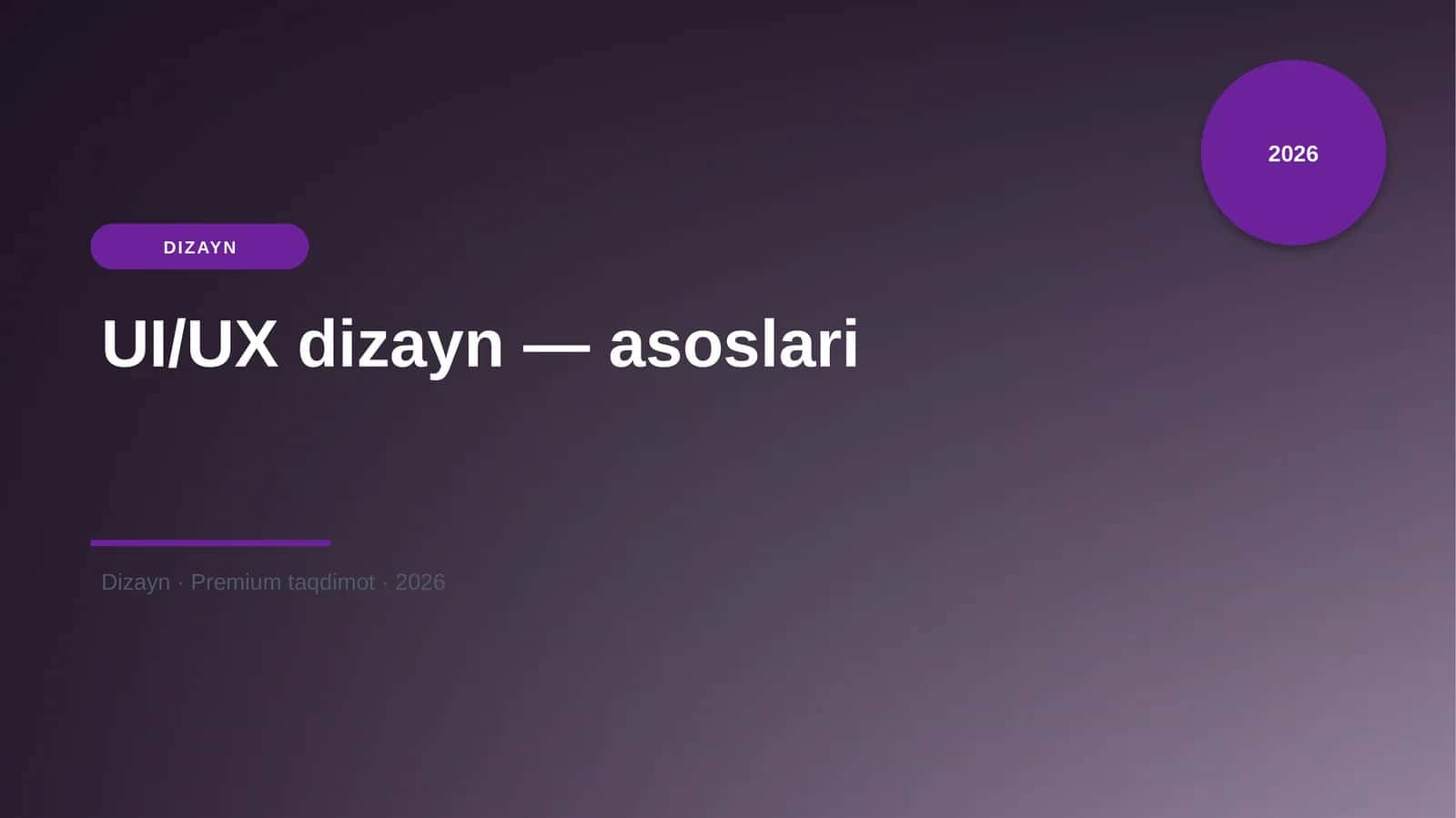 UI/UX dizayn — asoslari 1