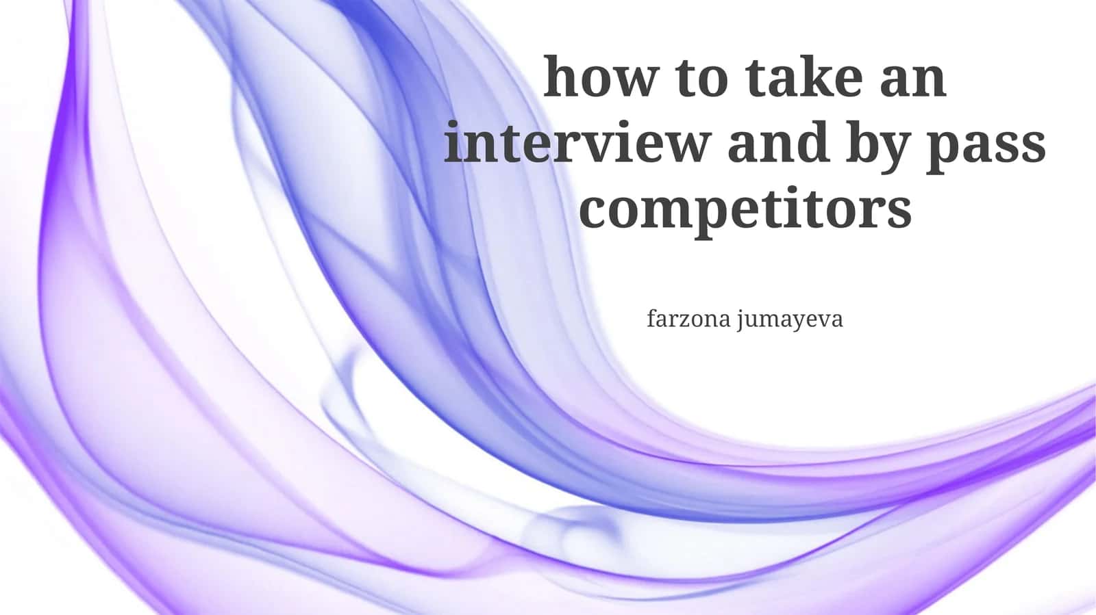 Ace the Interview: Preparation & Performance 1