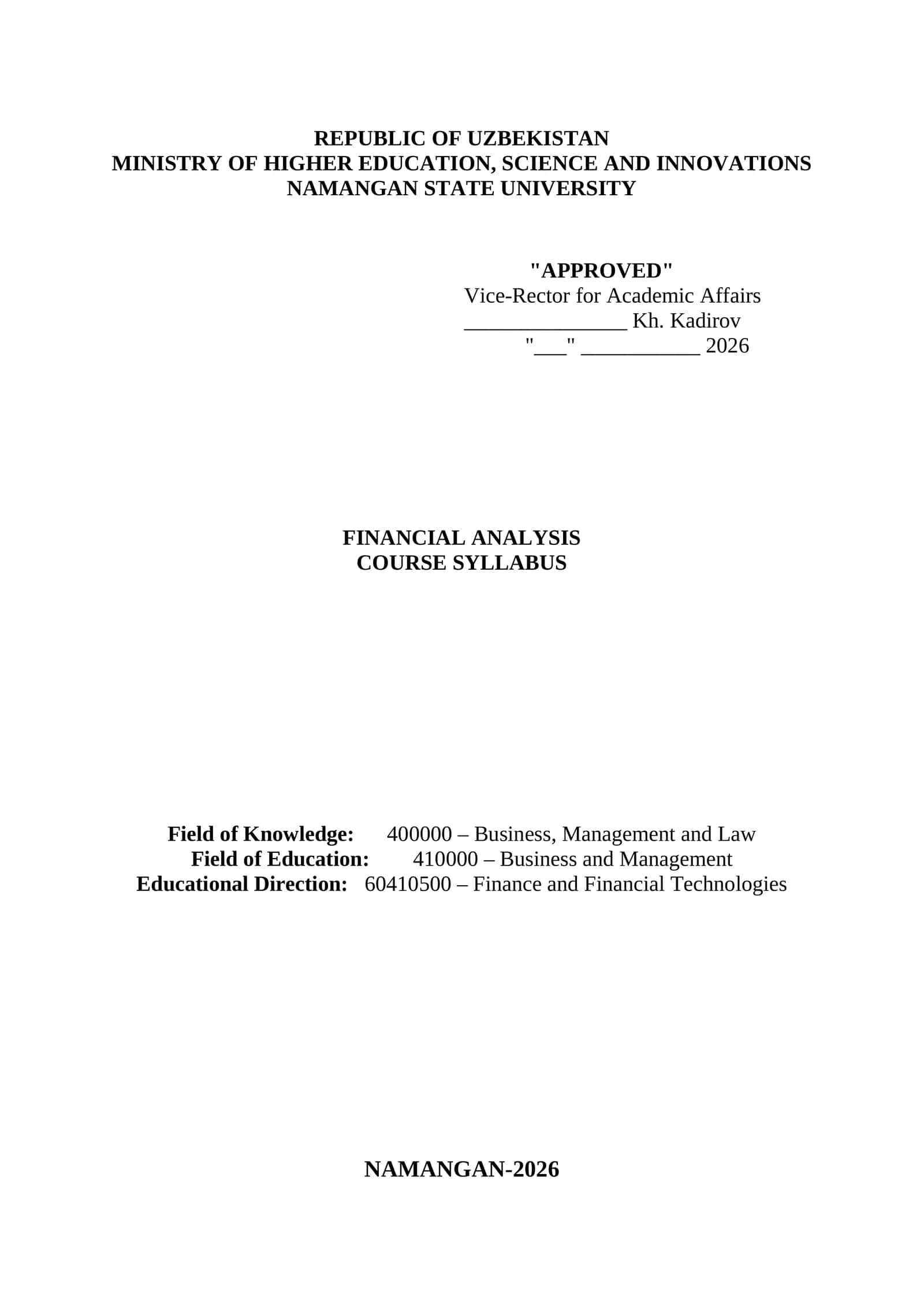 Financial Analysis 1