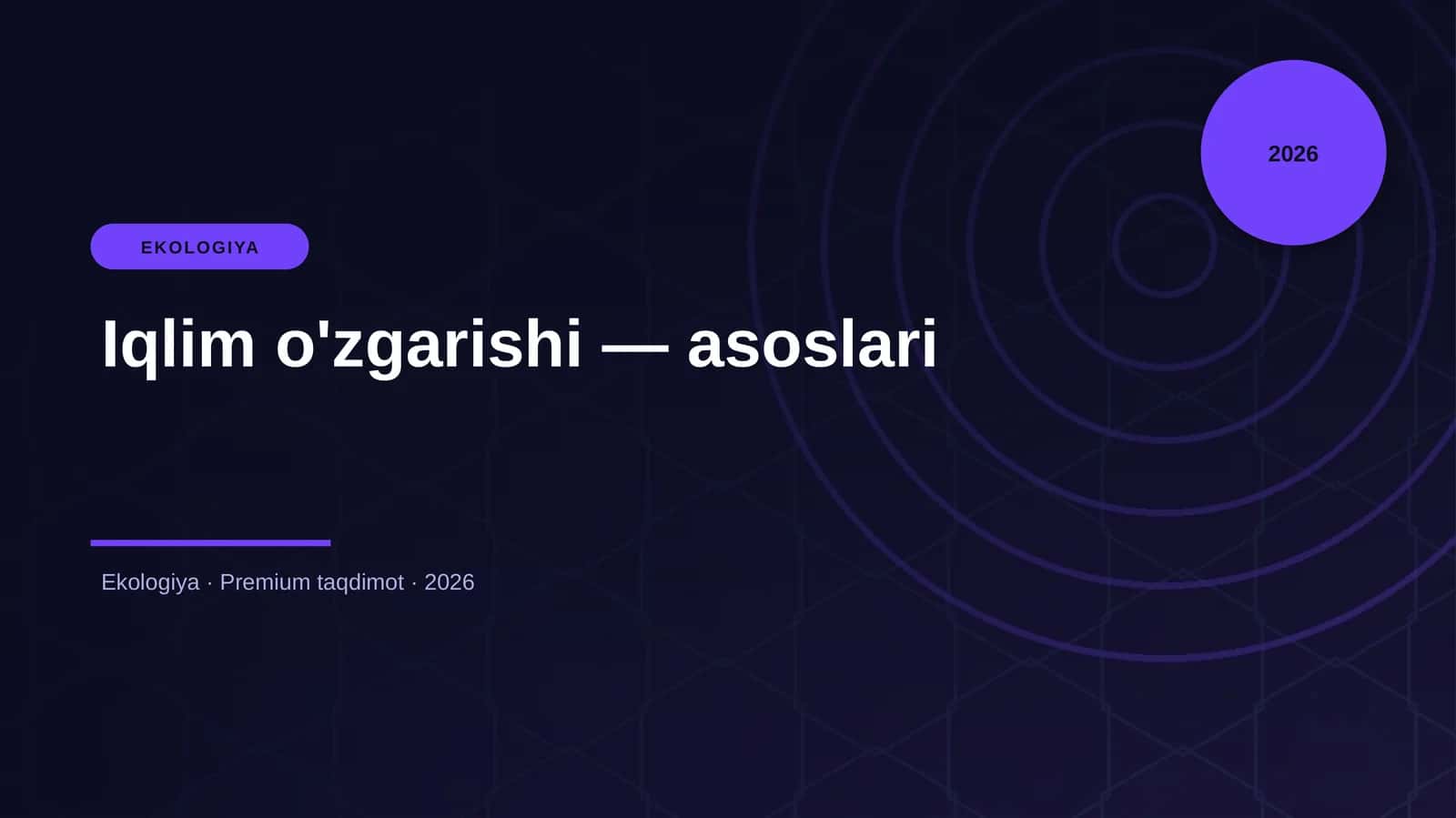 Iqlim o'zgarishi — asoslari 1