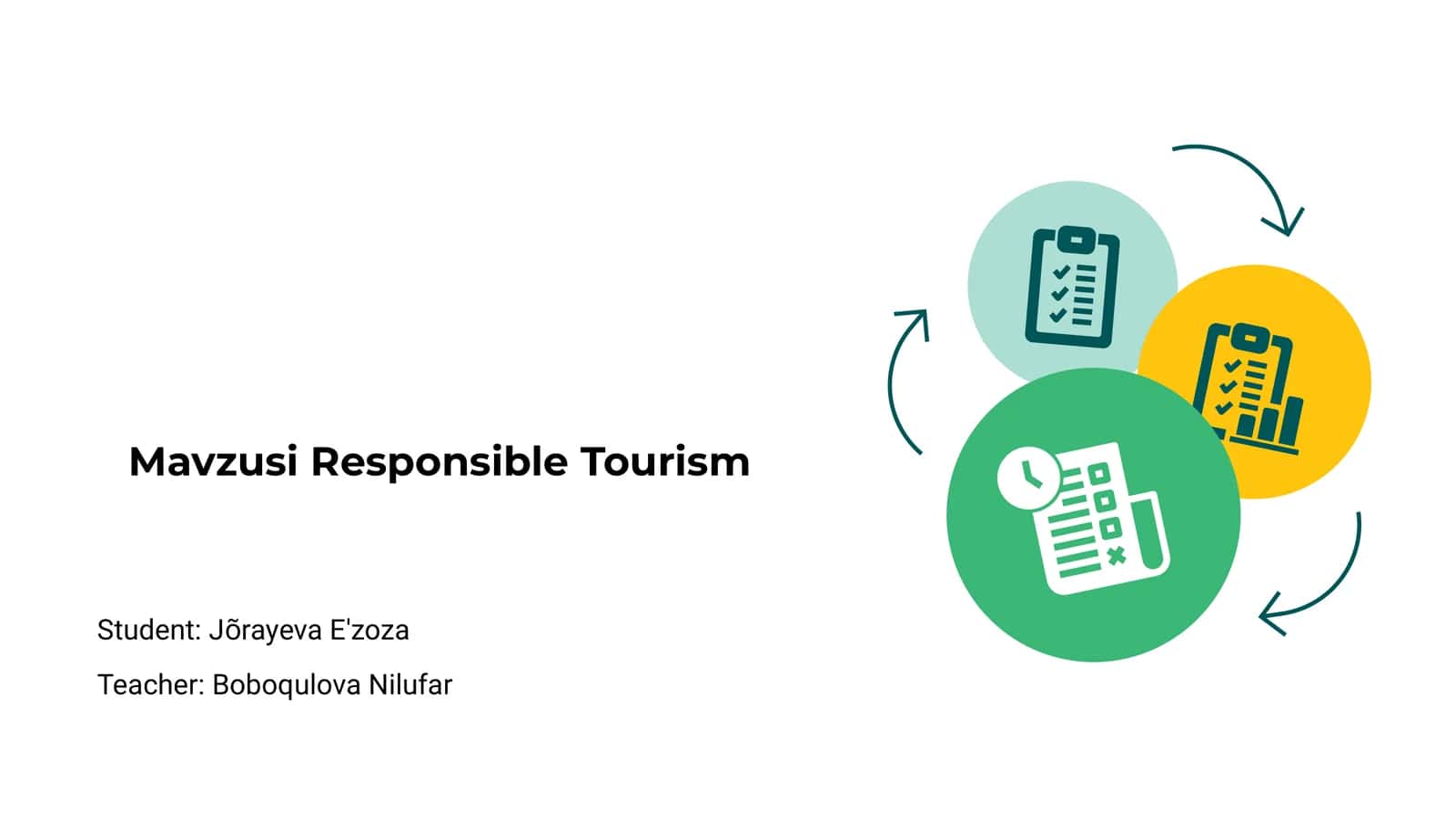 Mavzusi Responsable Tourism 1