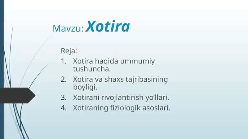 Xotira 1