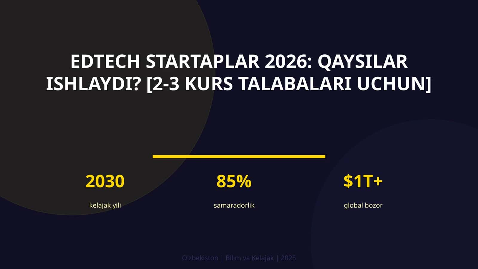 EdTech startaplar 2026: qaysilar ishlaydi? [2-3 kurs talabalari uchun] 1
