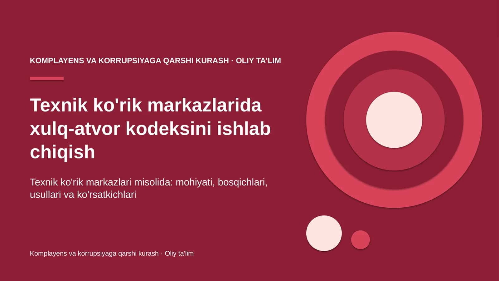 texnik ko'rik markazlarida xulq atvor kodeksini ishlab chiqish 4148 1