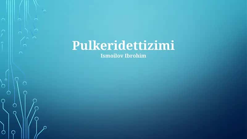 Pulkeridettizimi 1