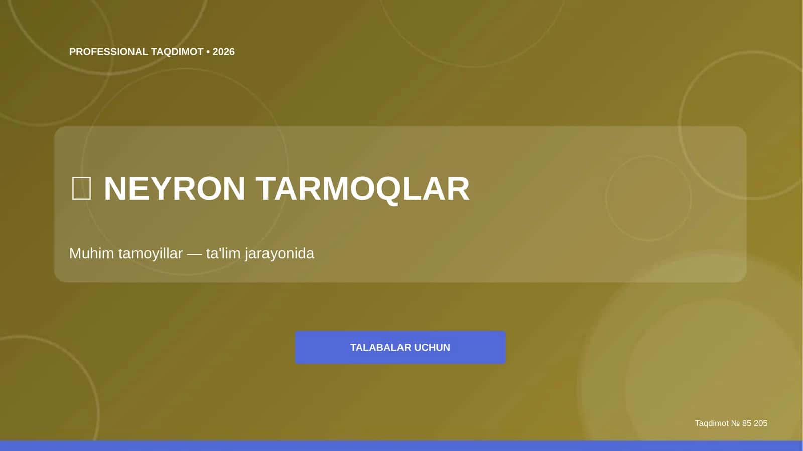 NEYRON TARMOQLAR 1