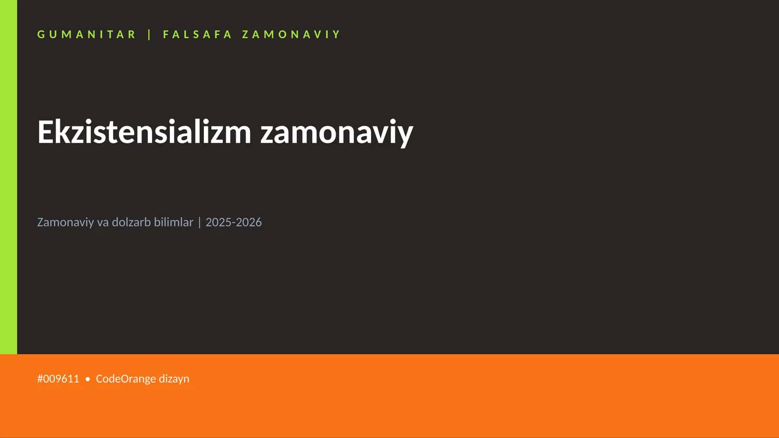 Ekzistensializm zamonaviy 1