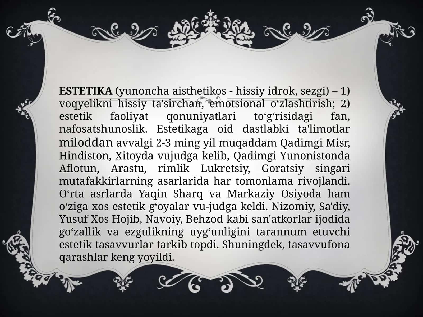 ESTETIKA 1