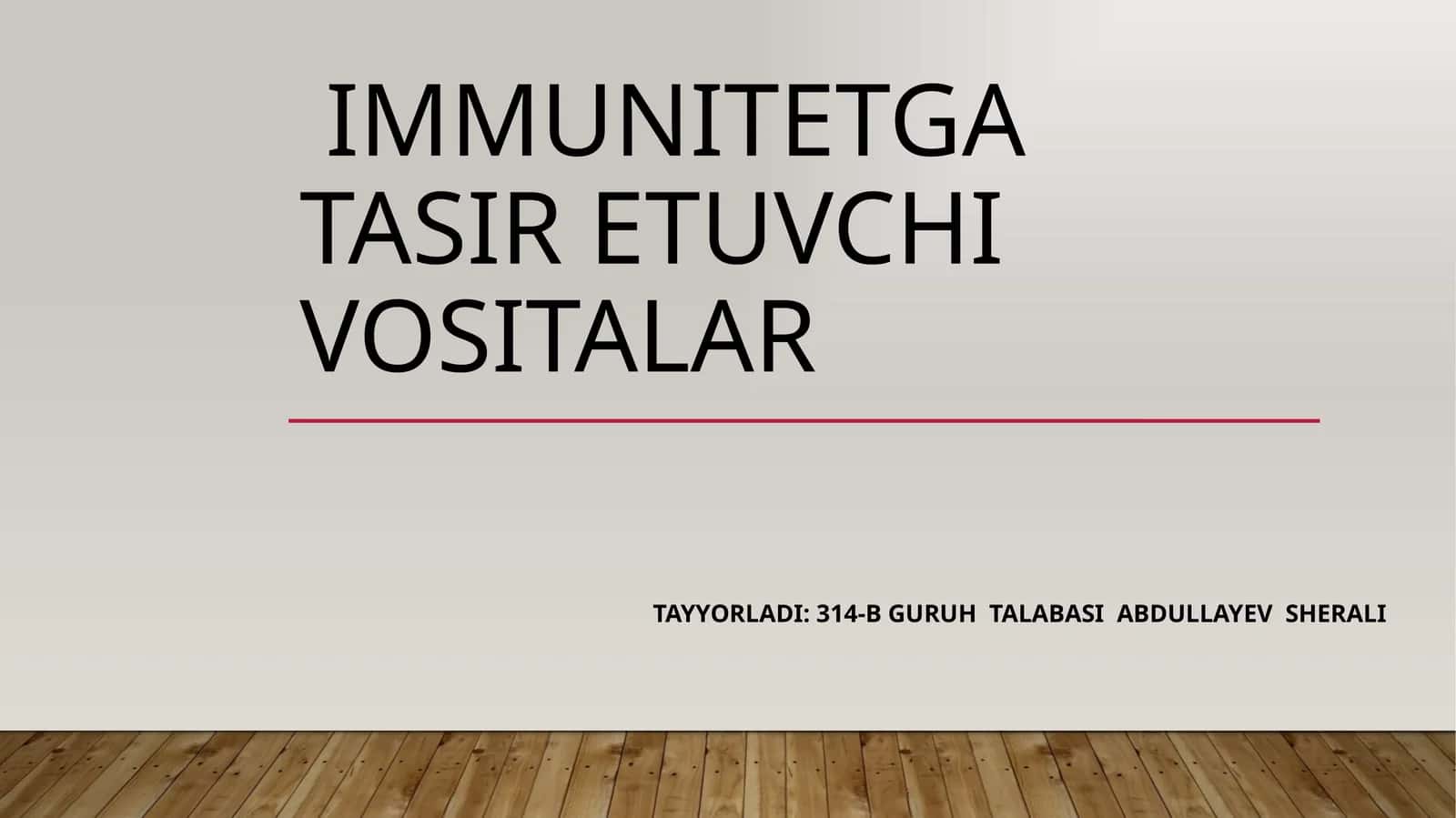 IMMUNOSTIMULATORLAR 1