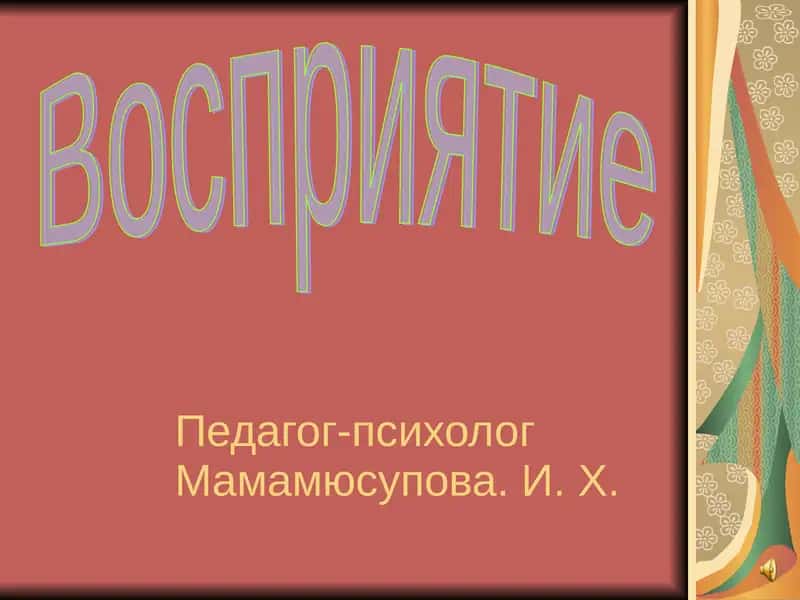 Восприятие 1