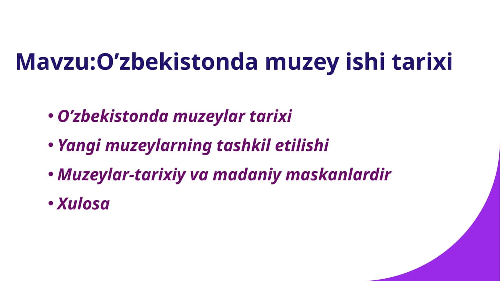 O’zbekistonda muzey ishi tarixi 1