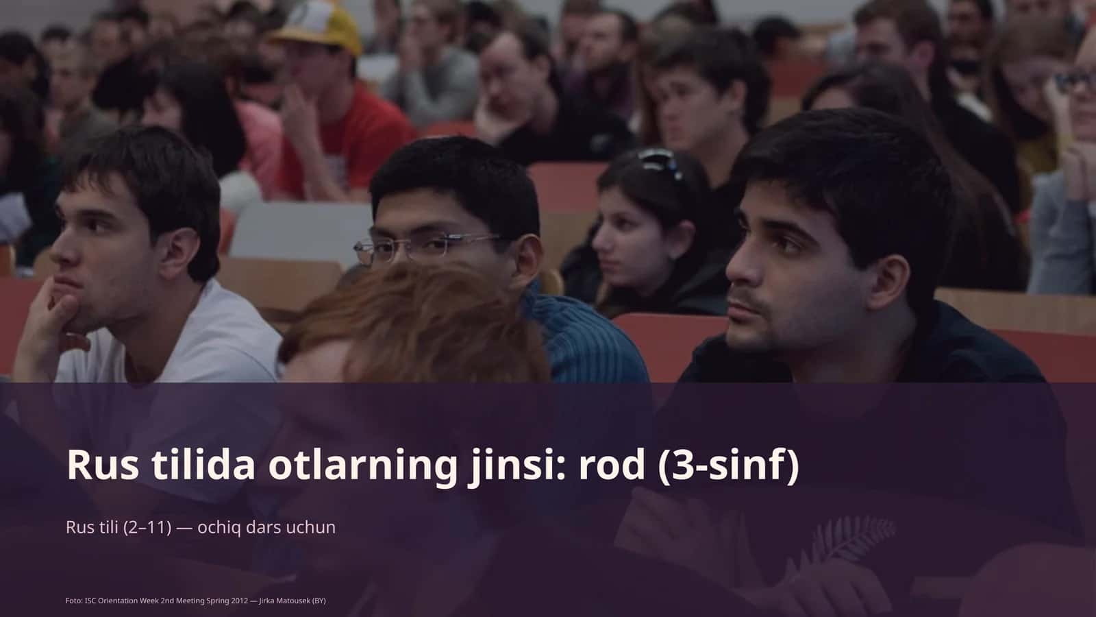 Rus tilida otlarning jinsi: rod (3-sinf) 1