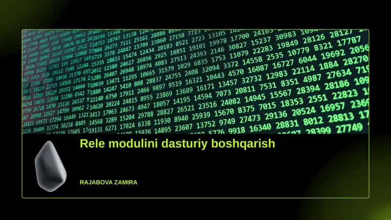 Rele modulini dasturiy boshqarish 1