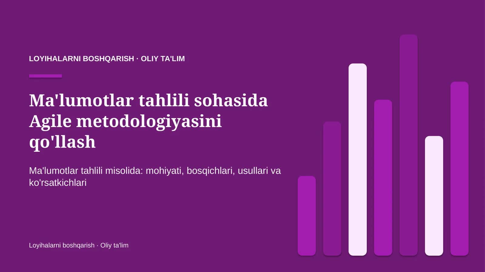 Ma'lumotlar tahlili sohasida Agile metodologiyasini qo'llash 1