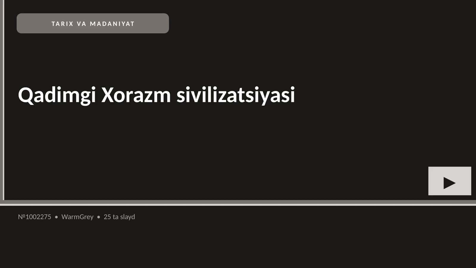 Qadimgi Xorazm sivilizatsiyasi 1
