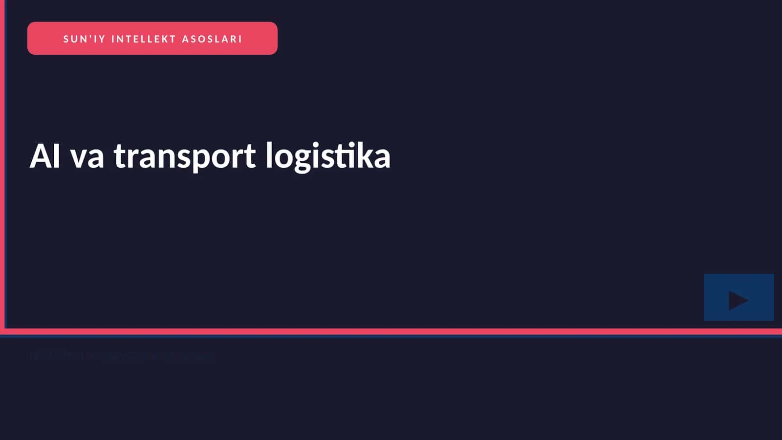 SUN'IY INTELLEKT ASOSLARI 1