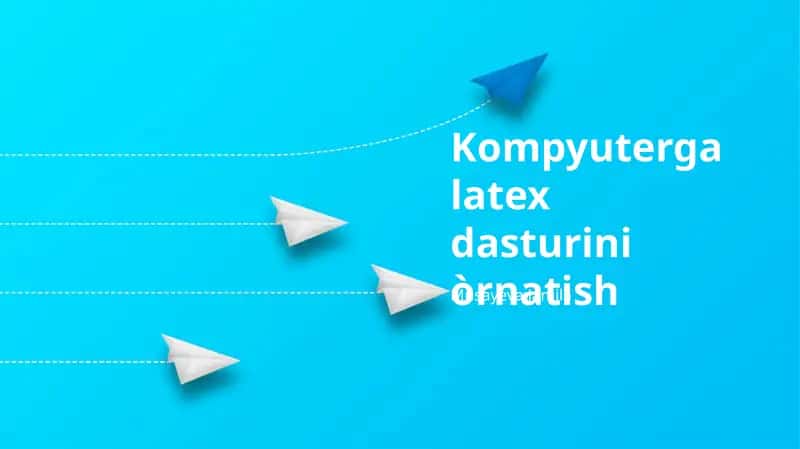 Kompyuterga latex dasturini òrnatish 1