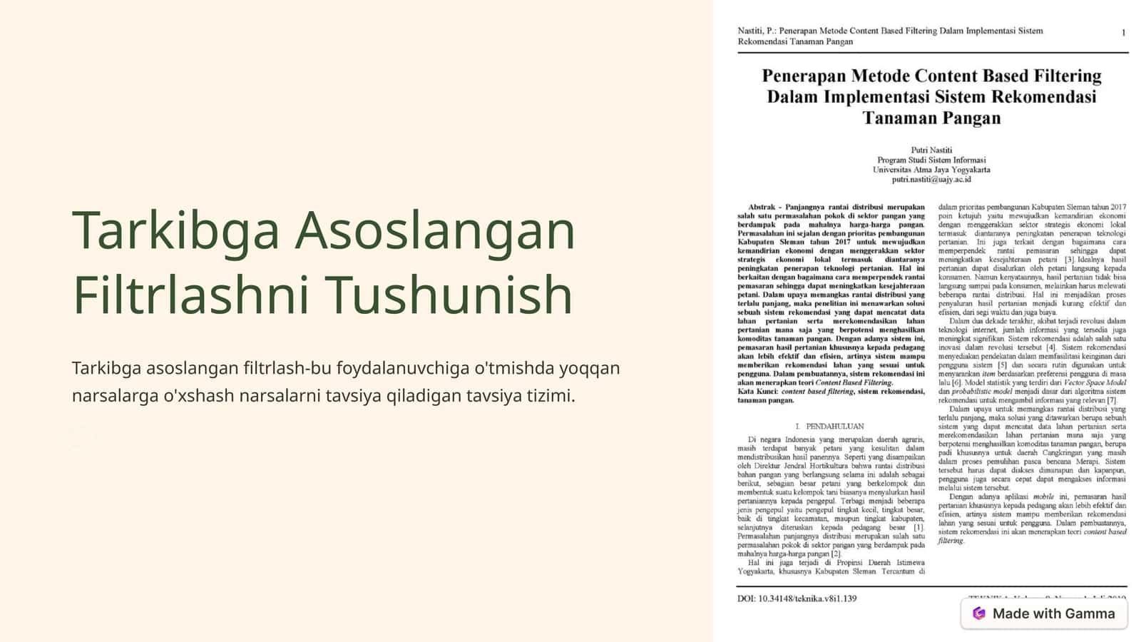 Tarkibga Asoslangan Filtrlashni Tushunish 1