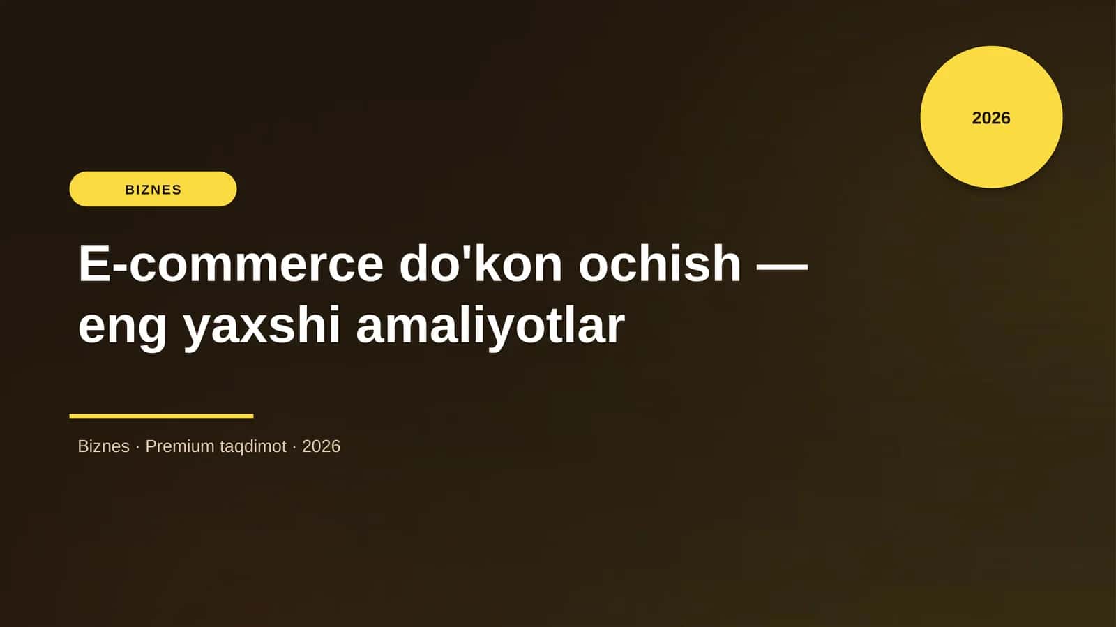 E-commerce do'kon ochish — eng yaxshi amaliyotlar 1