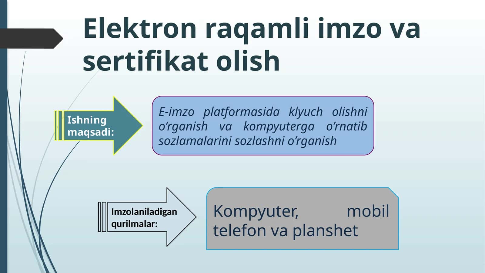 Elektron raqamli imzo va sertifikat olish 1